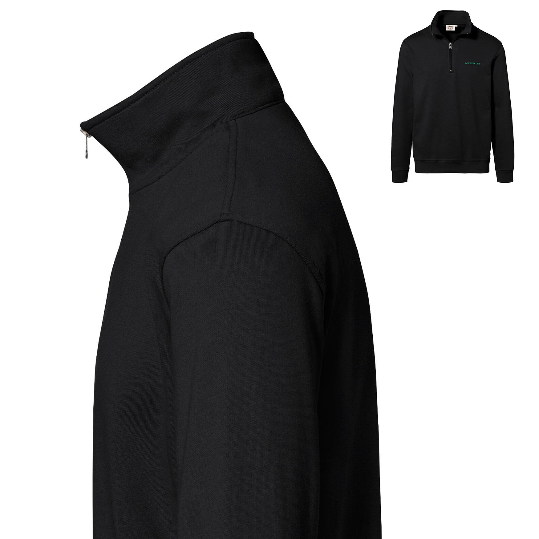 Zip-Sweatshirt Unisex Premium schwarz