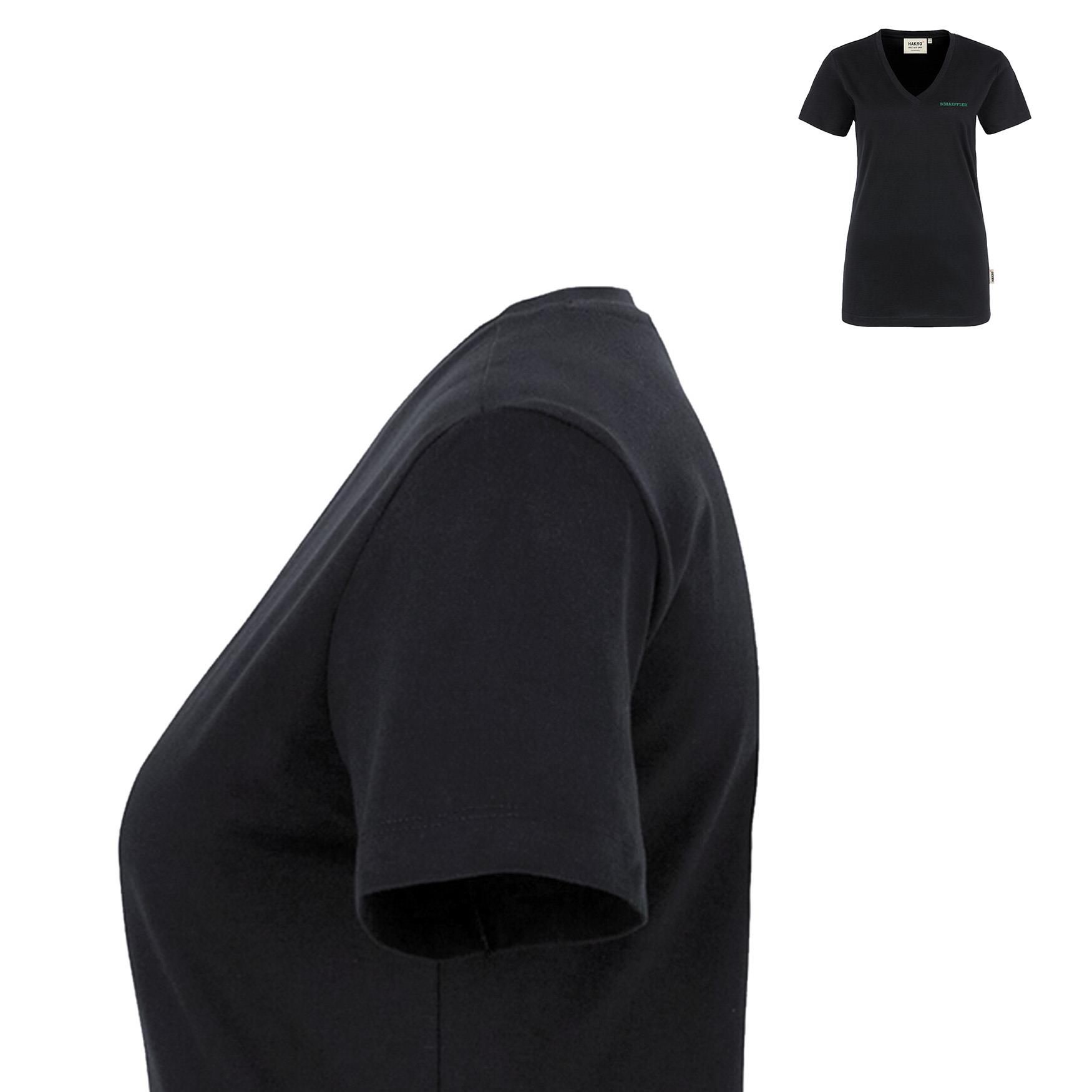 V-Shirt Damen Classic schwarz