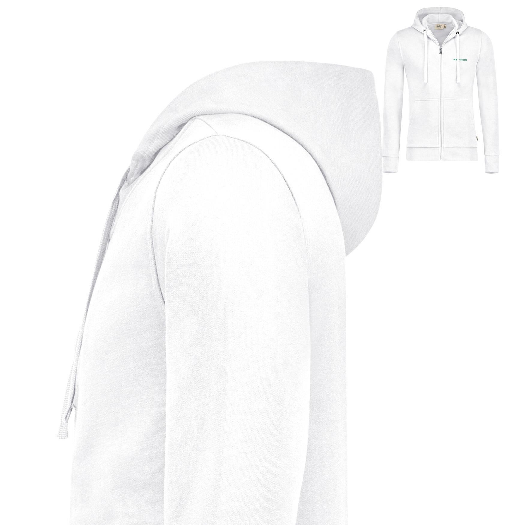 Kapuzen-Sweatjacke Unisex Premium weiss