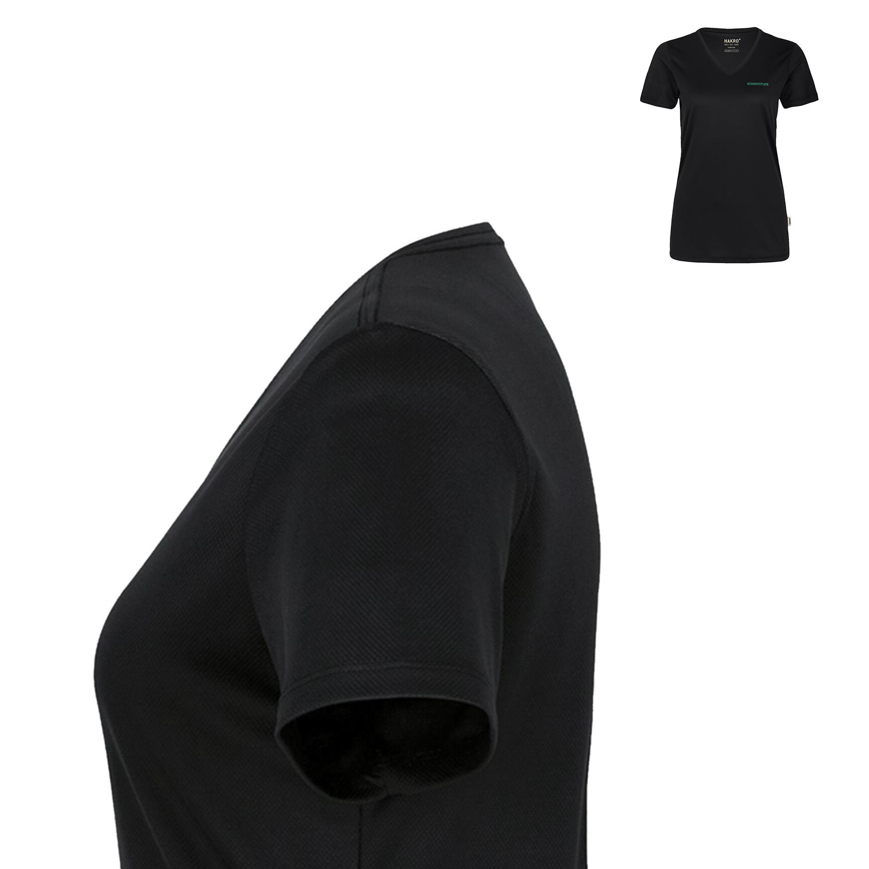 V-Shirt Damen COOLMAX® schwarz