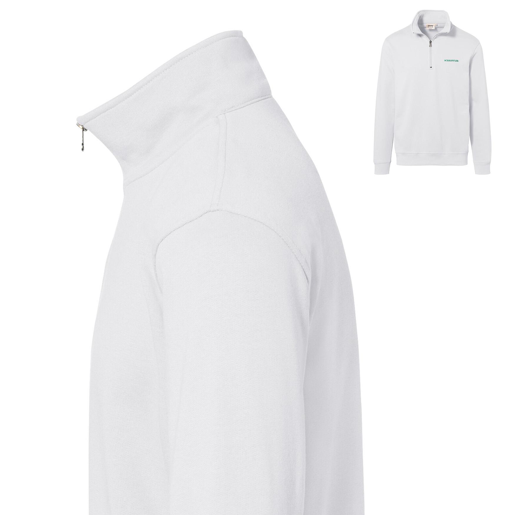 Zip-Sweatshirt Unisex Premium weiss