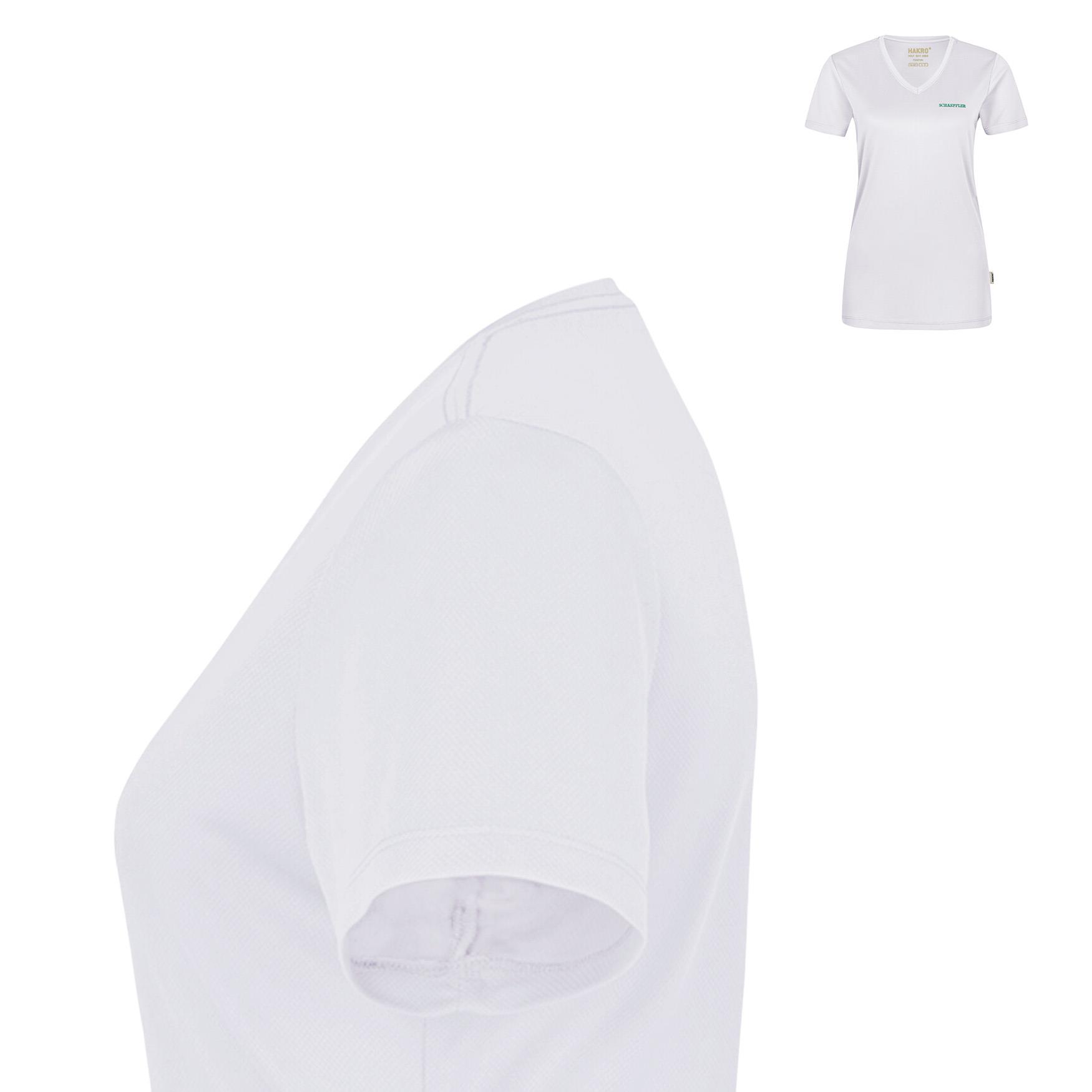 V-Shirt Damen COOLMAX® weiss